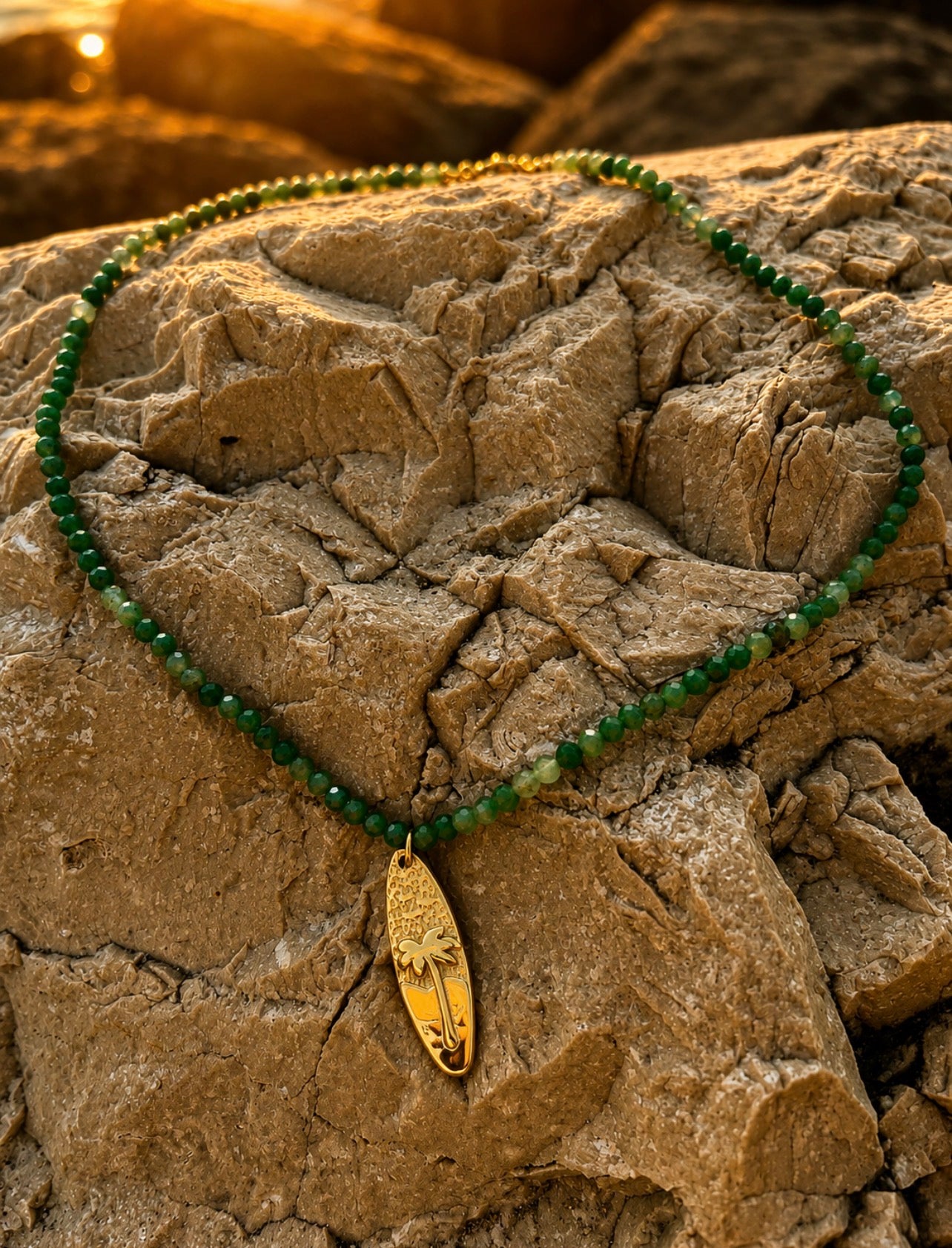 Collane Summer - chiusure e charms in acciaio inossidabile placcato oro 18k PVD - perline e perle