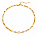 Collana Iclat - acciaio inossidabile placcato oro 18k PVD - zircone