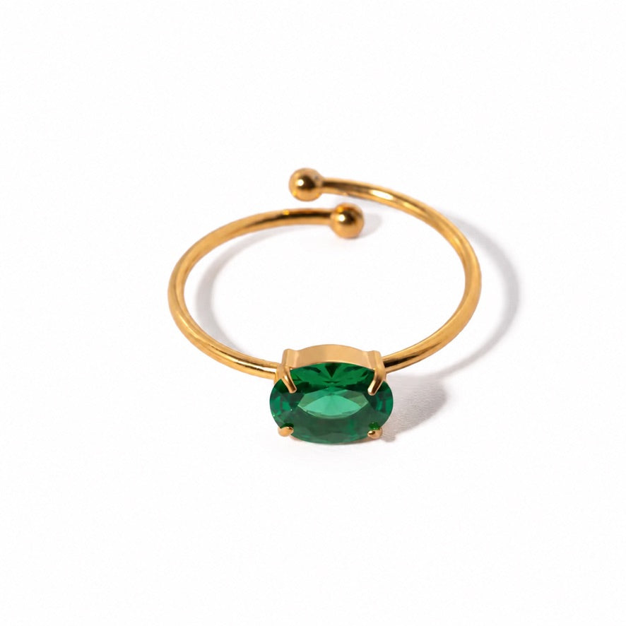 Anello Baby lumos - acciaio inossidabile placcato oro 18k PVD - regolabile