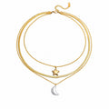 Collana Pearly - acciaio inossidabile placcato oro 18kPVD - perla