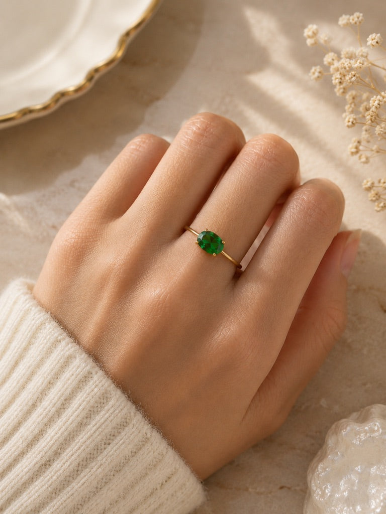 Anello Baby lumos - acciaio inossidabile placcato oro 18k PVD - regolabile