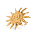 Anello Solaria - acciaio inossidabile placcato oro 18k PVD - regolabile