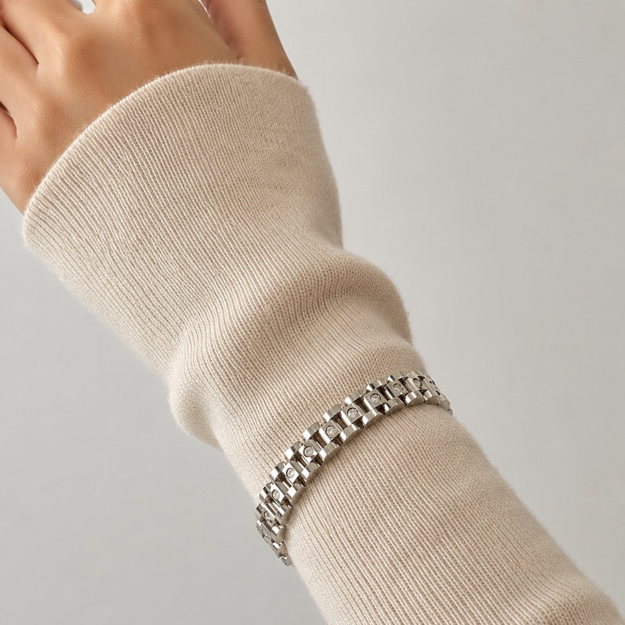 Bracciale Watch - acciaio inossidabile- zirconi