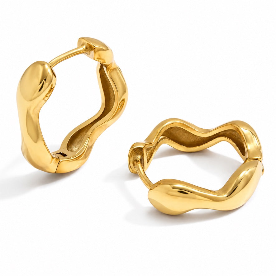 Orecchini Basic - acciaio inossidabile placcati oro 18k PVD