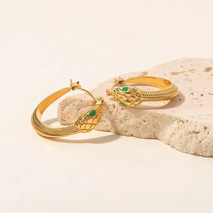 Orecchini Veleno - acciaio inossidabile placcati oro 18k PVD