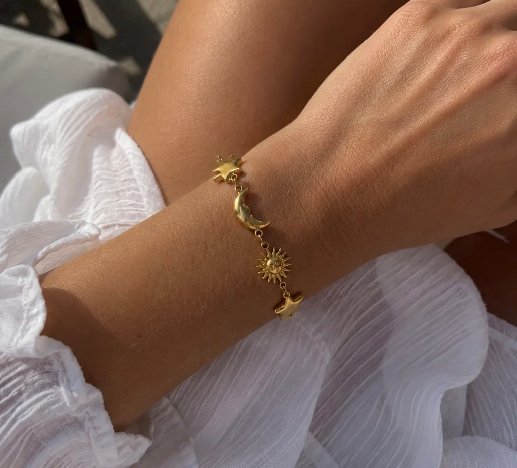 Bracciale Alchimia - acciaio inossidabile placcato oro 18k PVD - disponibile anche in silver