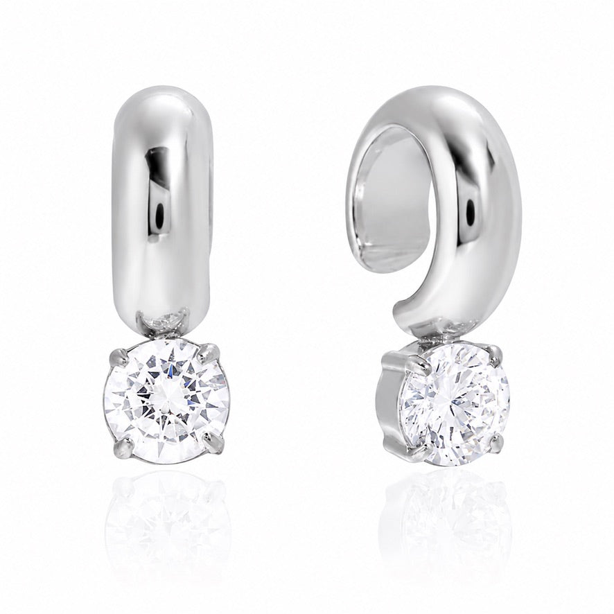 Earcuff Diamond - acciaio inossidabile - zircone