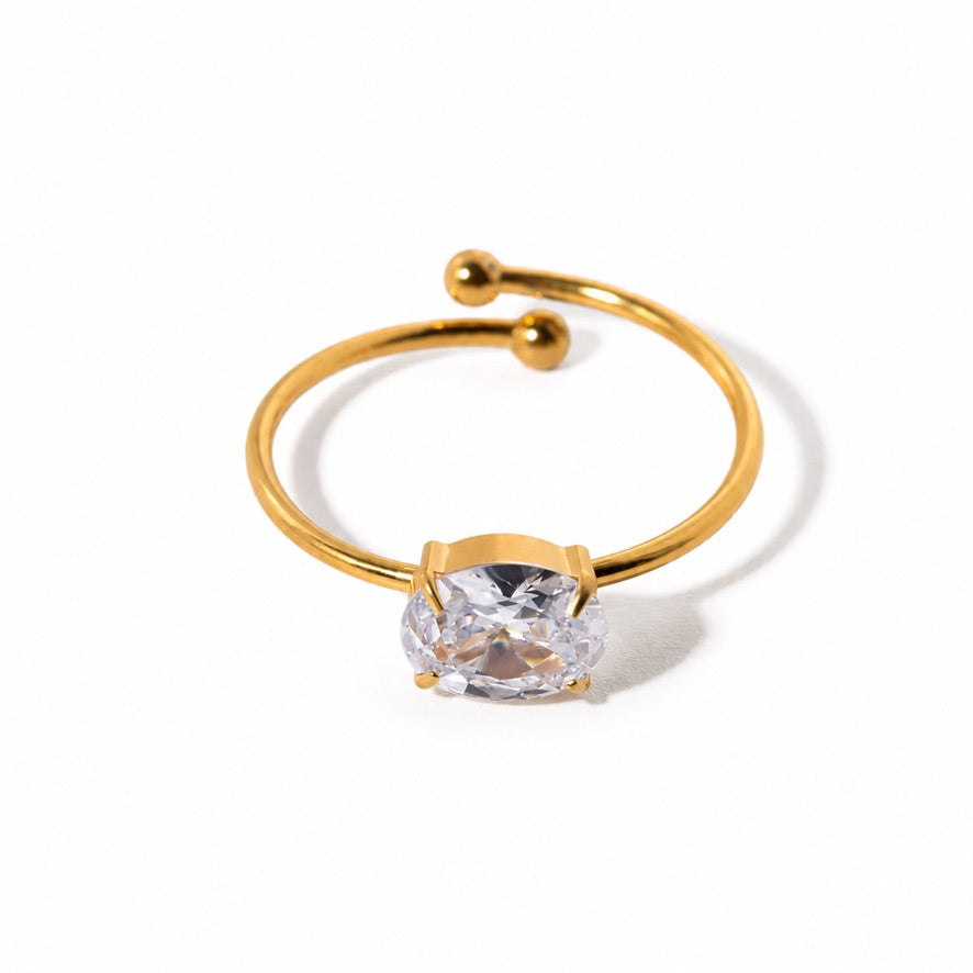 Anello Baby lumos - acciaio inossidabile placcato oro 18k PVD - regolabile