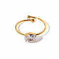 Anello Baby lumos - acciaio inossidabile placcato oro 18k PVD - regolabile