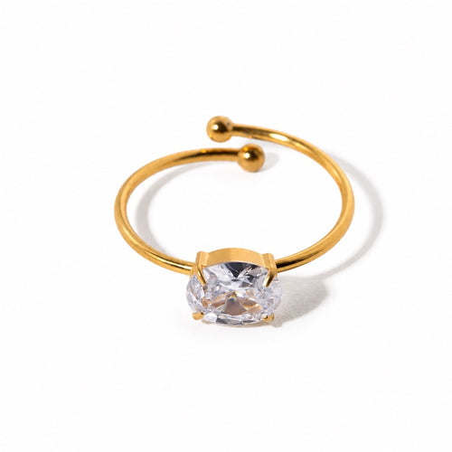 Anello Baby lumos - acciaio inossidabile placcato oro 18k PVD - regolabile