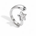 Anello Superstar - acciaio inossidabile/acciaio inossidabile placcato oro 18k PVD - zircone - gold/silver