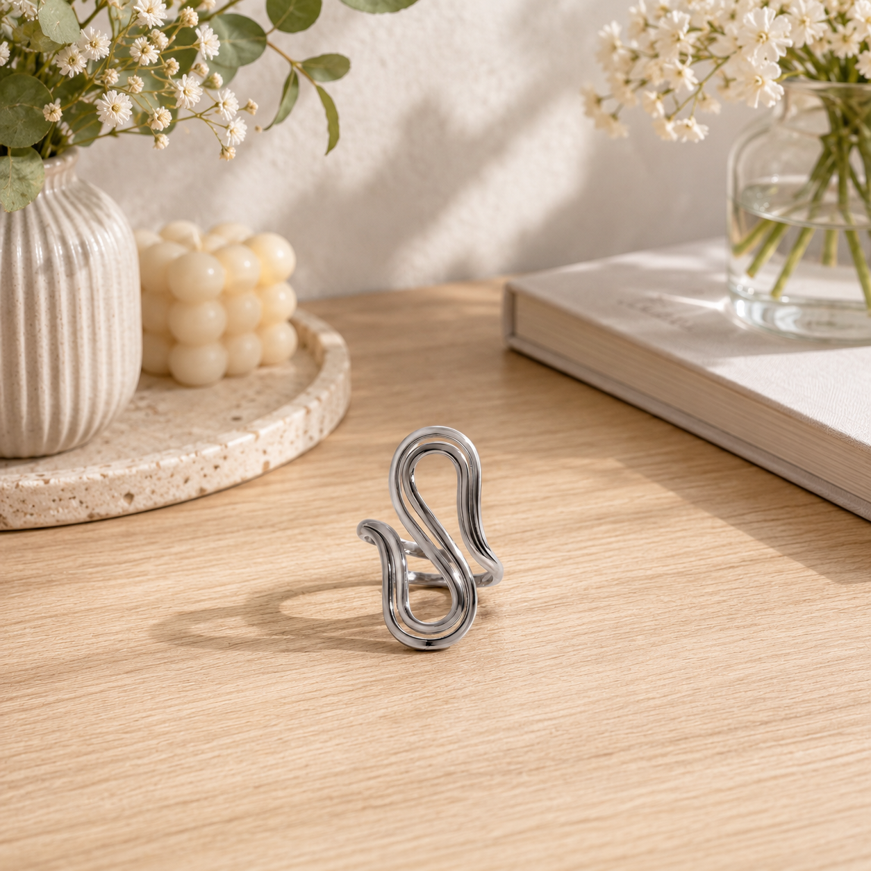 Anello Line - acciaio inossidabile - regolabile