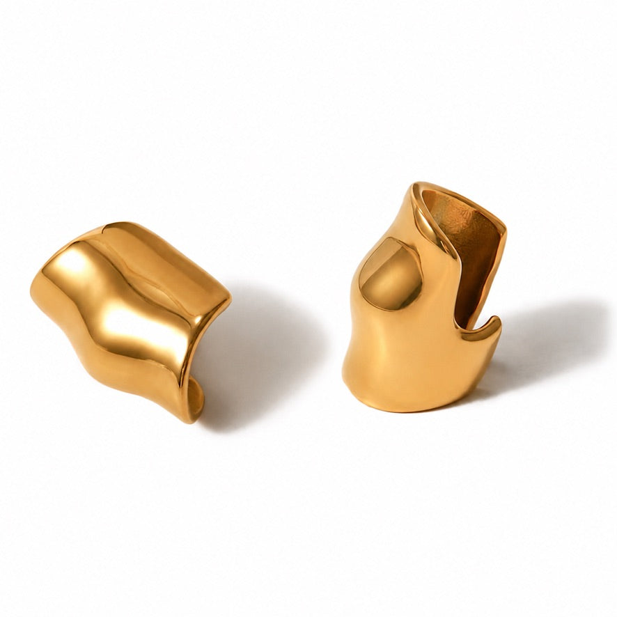 Earcuff Iconize - acciaio inossidabile placcato oro 18k PVD - disponibile anche in silver
