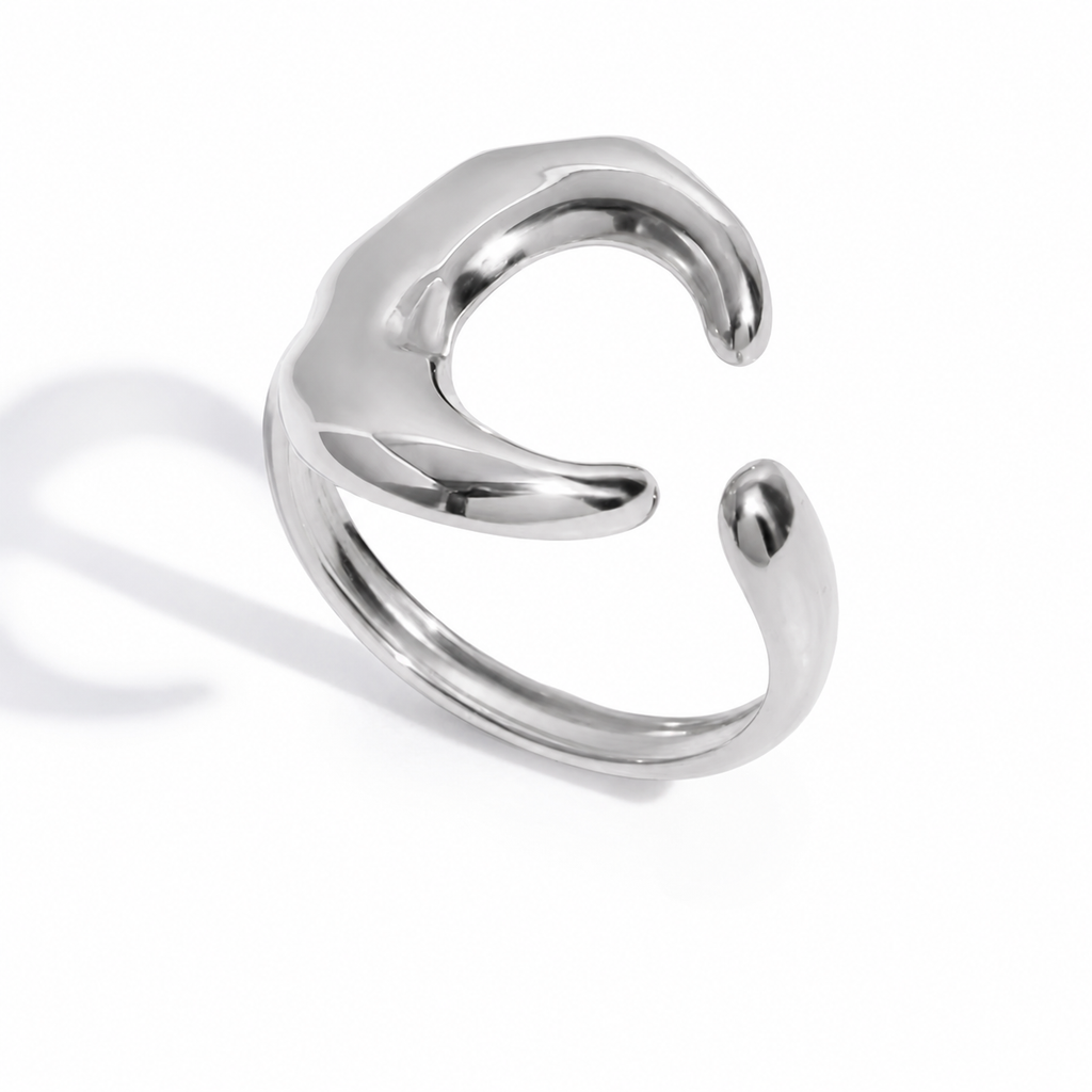 Anello moon - acciaio inossidabile - regolabile