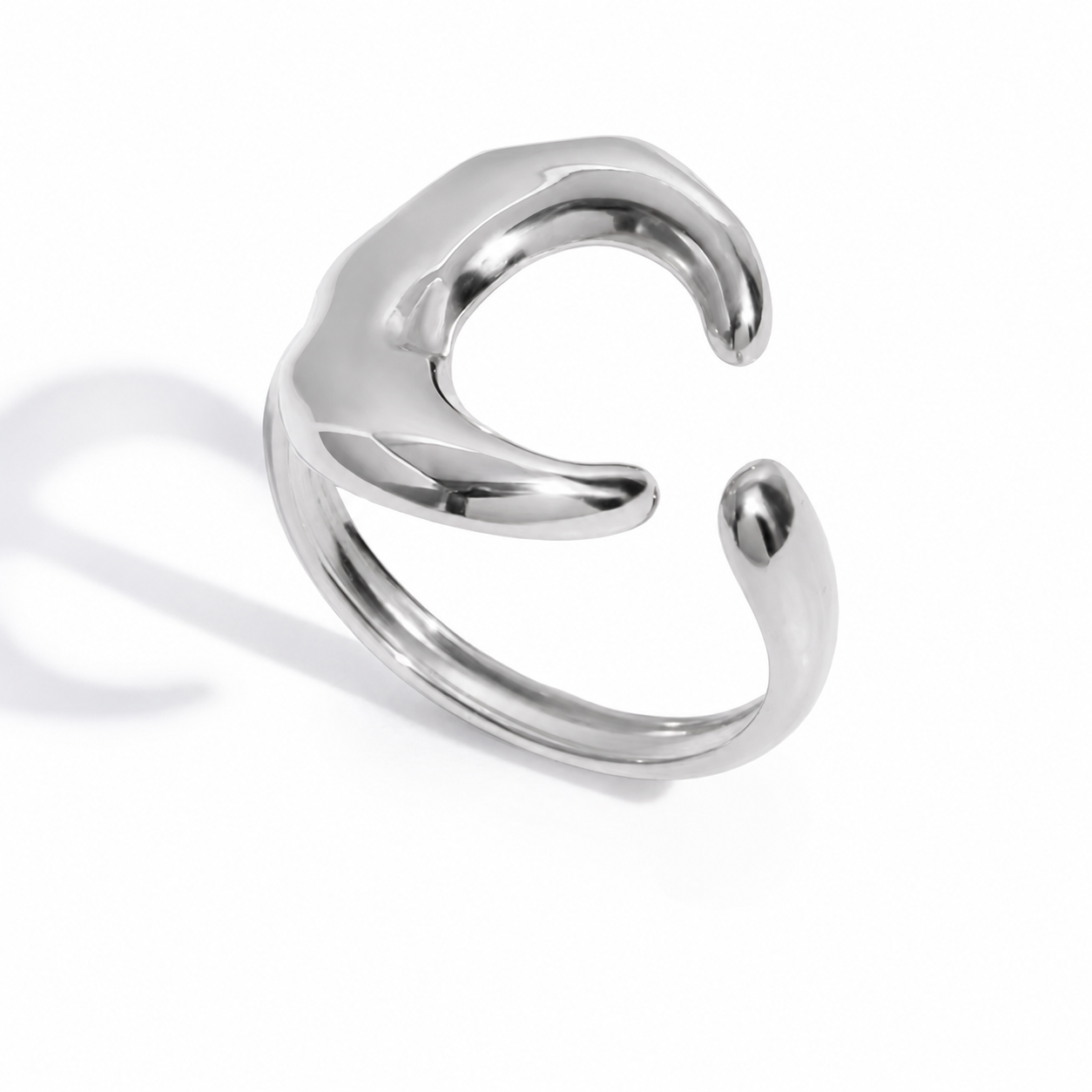 Anello moon - acciaio inossidabile - regolabile