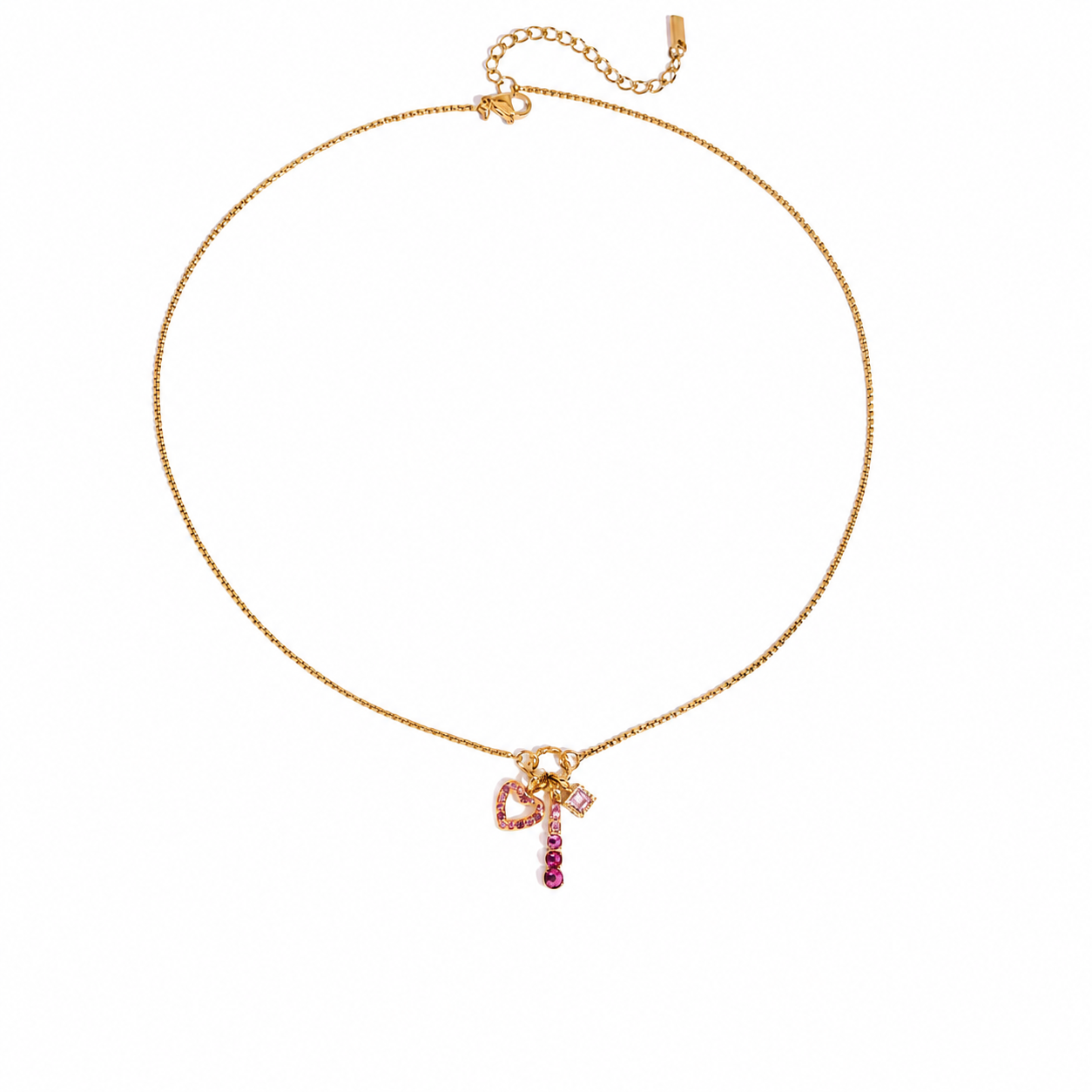 Collana Armonia - acciaio inossidabile placcato oro 18k PVD - zirconi