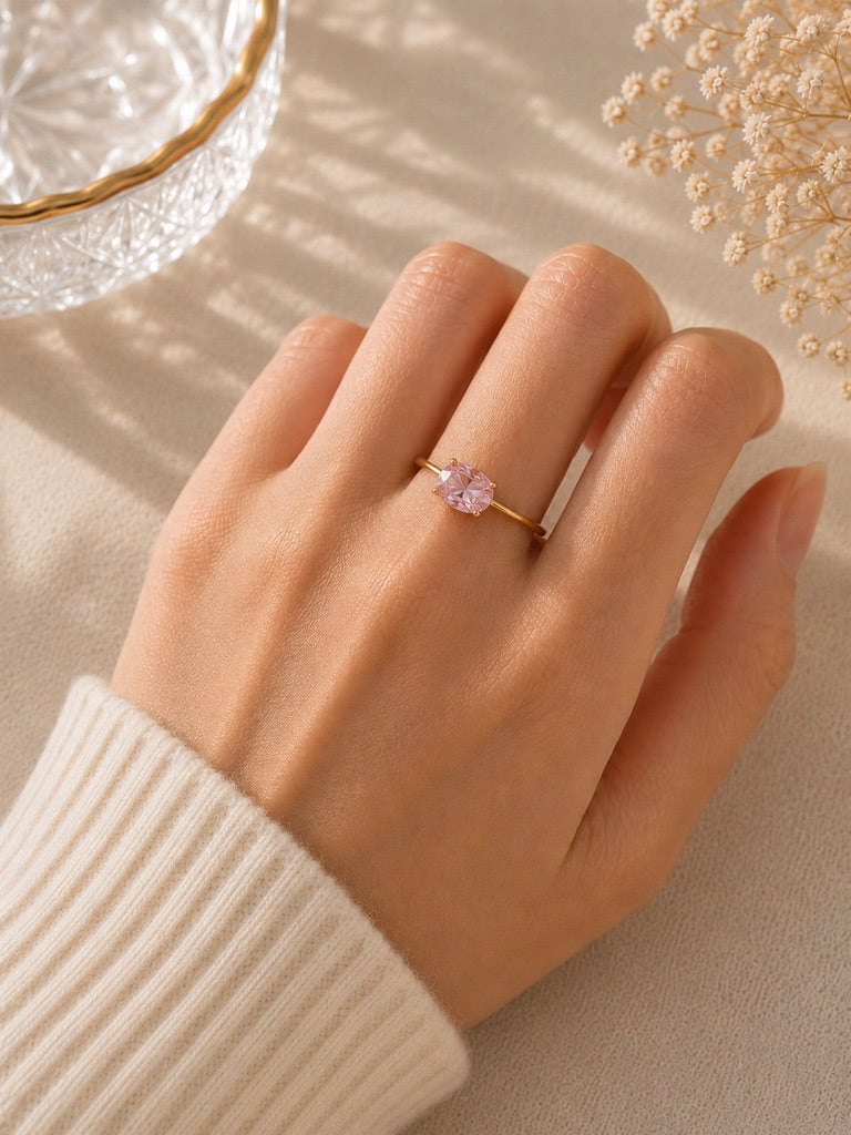 Anello Baby lumos - acciaio inossidabile placcato oro 18k PVD - regolabile
