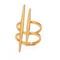 Anello Bagliore - acciaio inossidabile placcato oro 18k PVD - regolabile