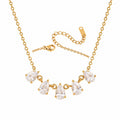 Collana Velia - acciaio inossidabile placcato oro 18k PVD - zirconi