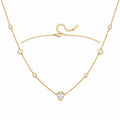 Collana Nobile - acciaio inossidabile placcato oro 18k PVD - zirconi