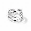 Anello Martellato - acciaio inossidabile - regolabile
