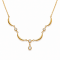Collana Noble - acciaio inossidabile placcato oro 18k PVD - zirconi