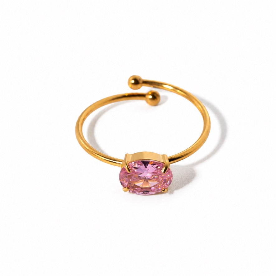 Anello Baby lumos - acciaio inossidabile placcato oro 18k PVD - regolabile