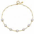 Collana Aurin - acciaio inossidabile placcato oro 18k PVD - zircone
