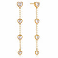 Orecchini Cascata Aurea - acciaio inossidabile placcato oro 18k PVD - zirconi