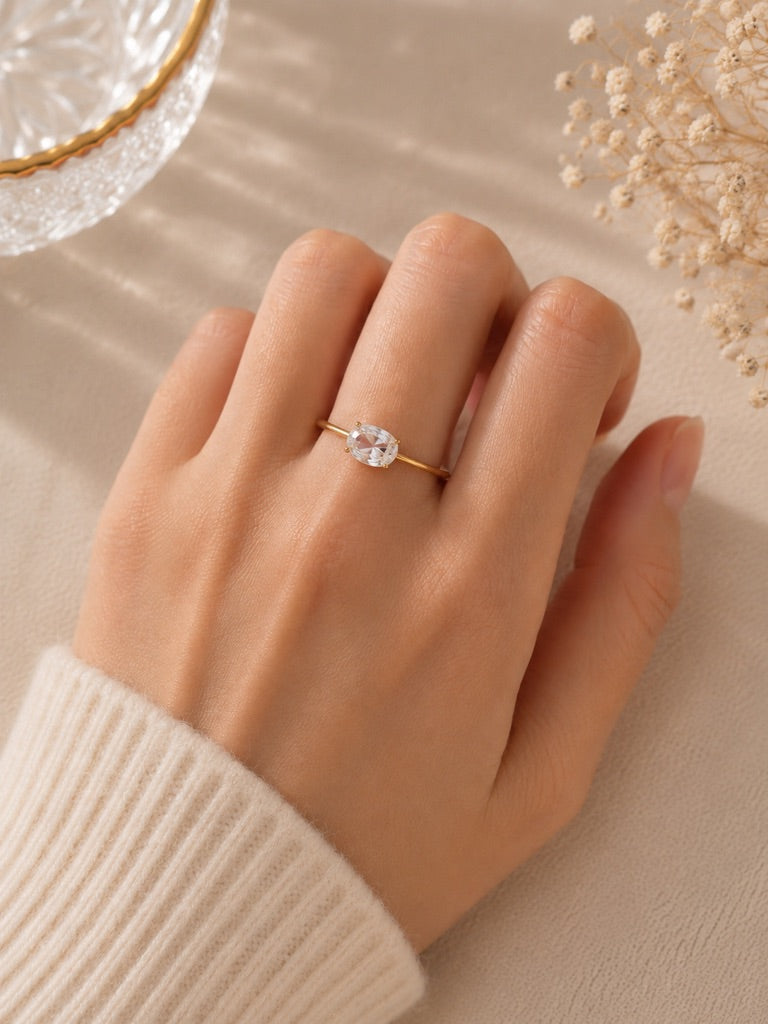 Anello Baby lumos - acciaio inossidabile placcato oro 18k PVD - regolabile