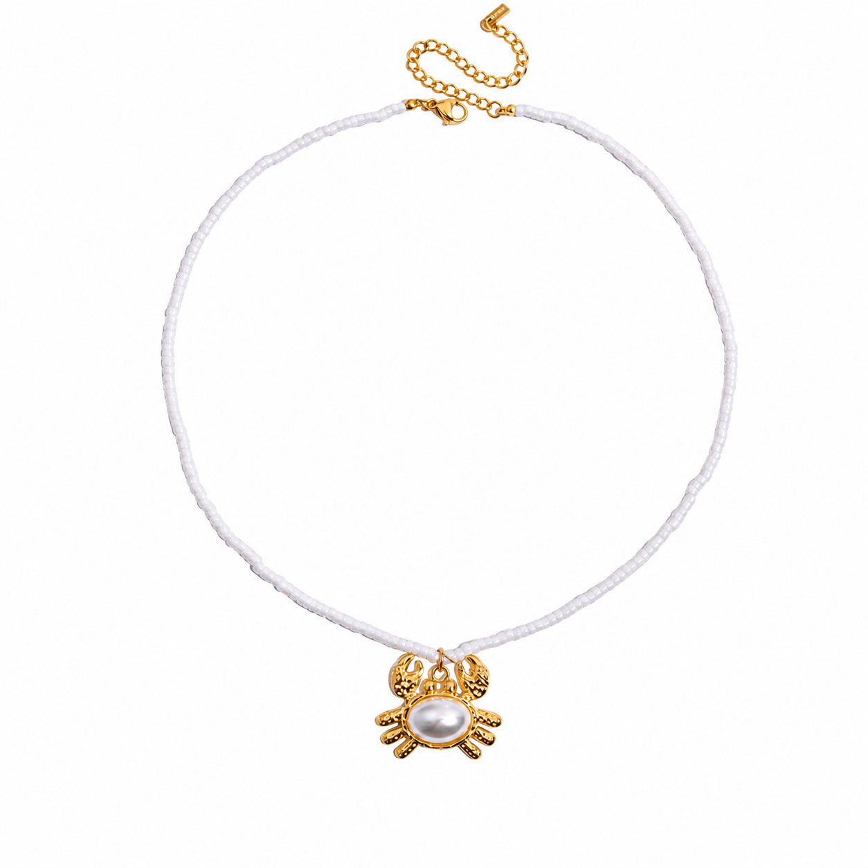 Collane Summer - chiusure e charms in acciaio inossidabile placcato oro 18k PVD - perline e perle