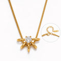 Collana Elora - acciaio inossidabile placcato oro 18k PVD - zircone