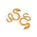 Orecchini Snake pendenti - acciaio inossidabile placcato oro 18k PVD
