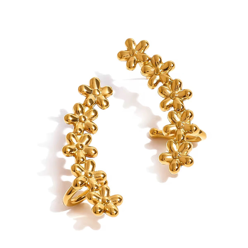 Orecchino Eacuff Flora - acciaio inossidabile placcati oro 18k PVD
