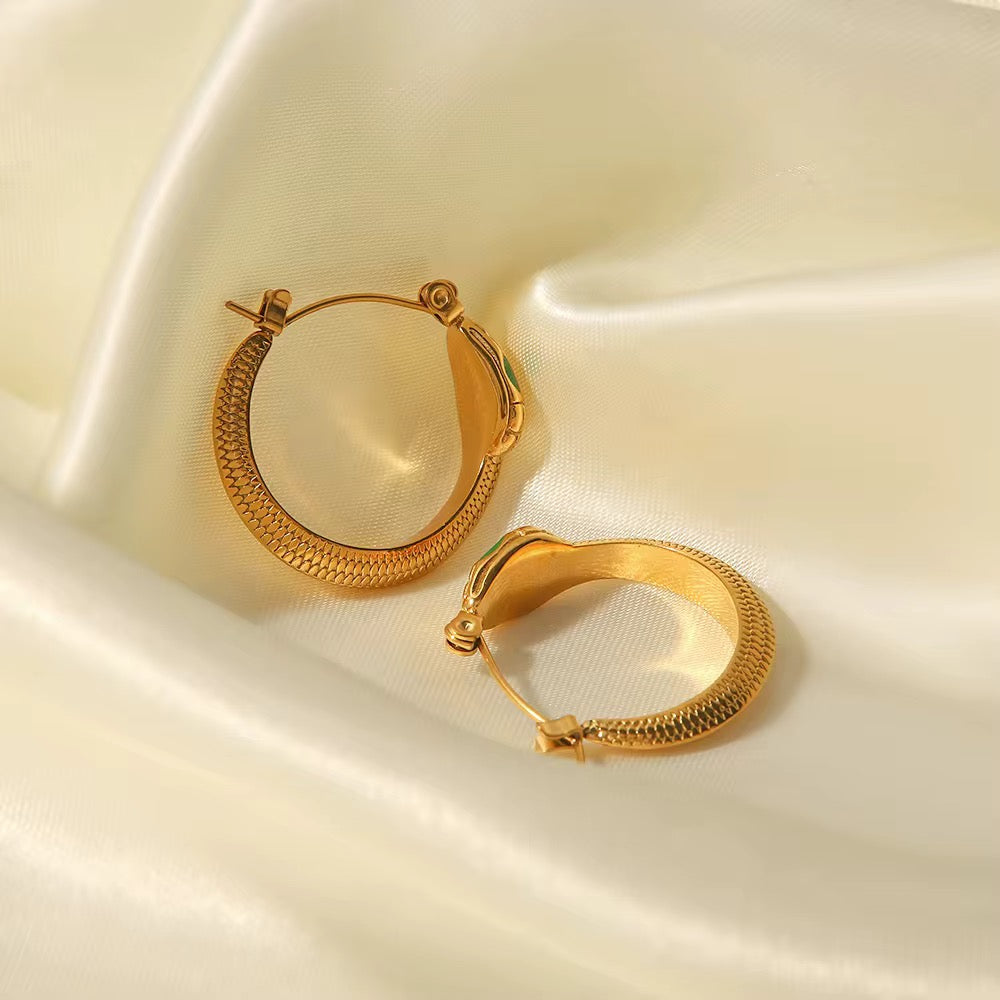 Orecchini Veleno - acciaio inossidabile placcati oro 18k PVD