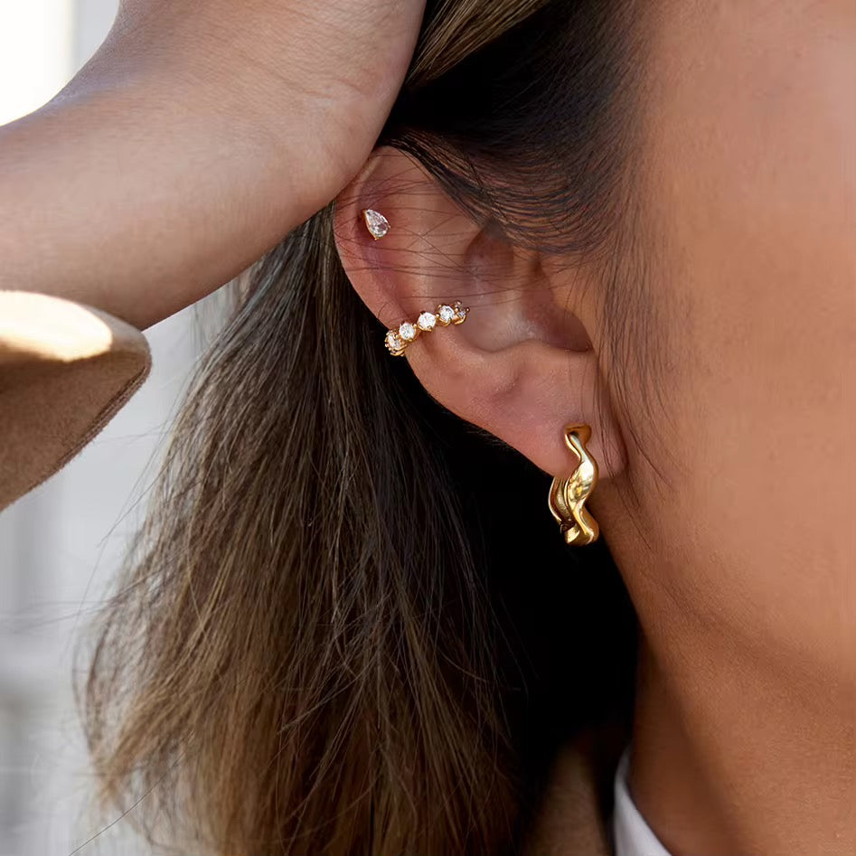 Orecchini Basic - acciaio inossidabile placcati oro 18k PVD