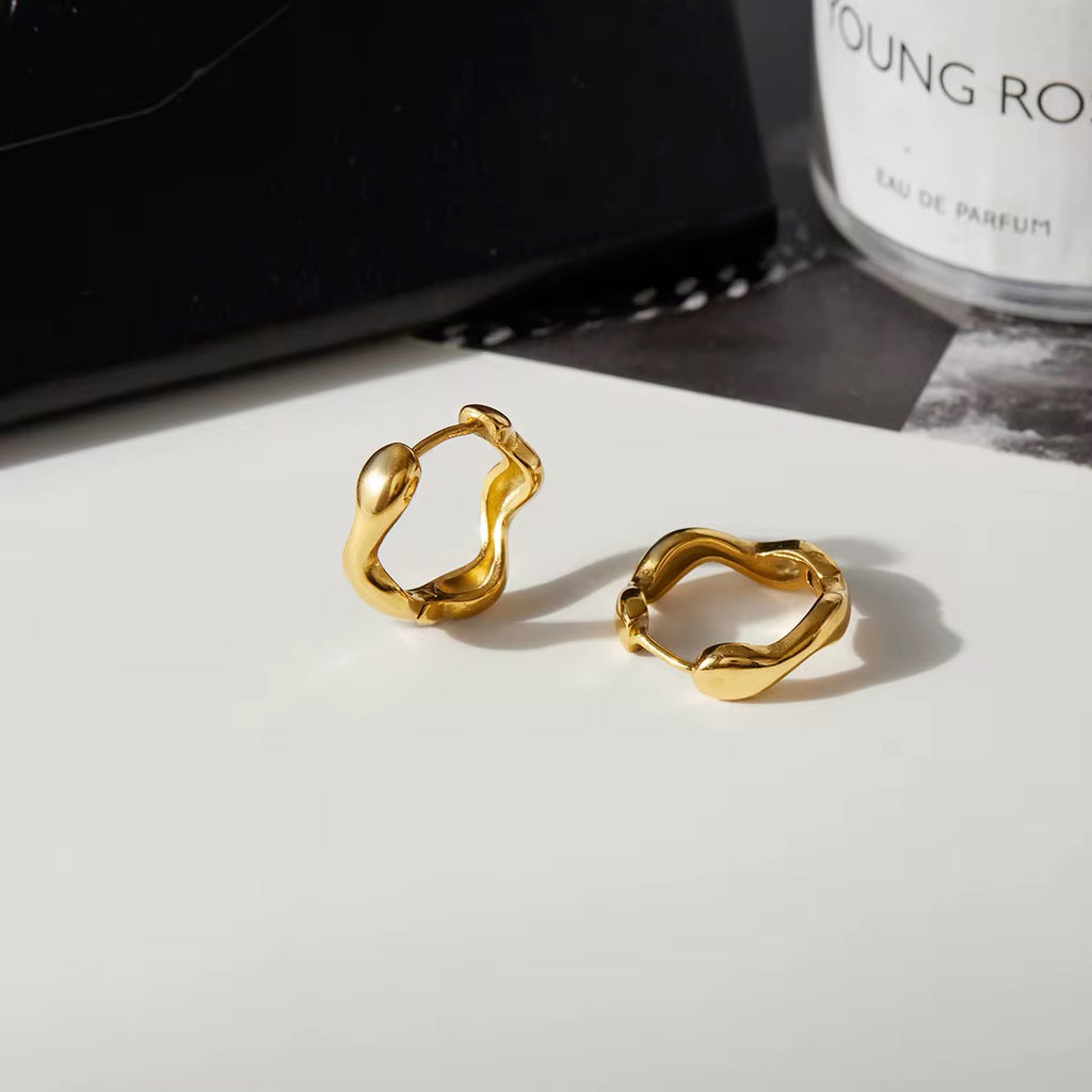 Orecchini Basic - acciaio inossidabile placcati oro 18k PVD