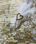 Anello heart stilizzato, placcato oro 18k