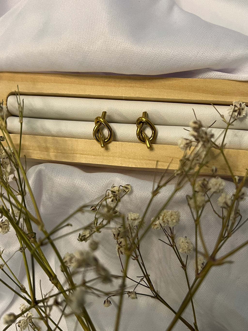 Orecchini nodo, placcati oro 18k