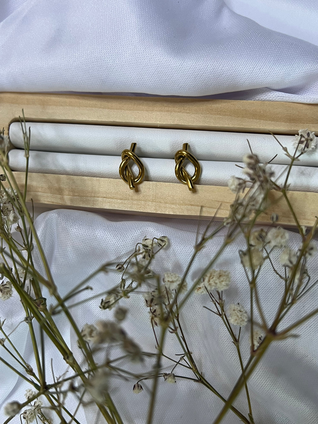 Orecchini nodo, placcati oro 18k